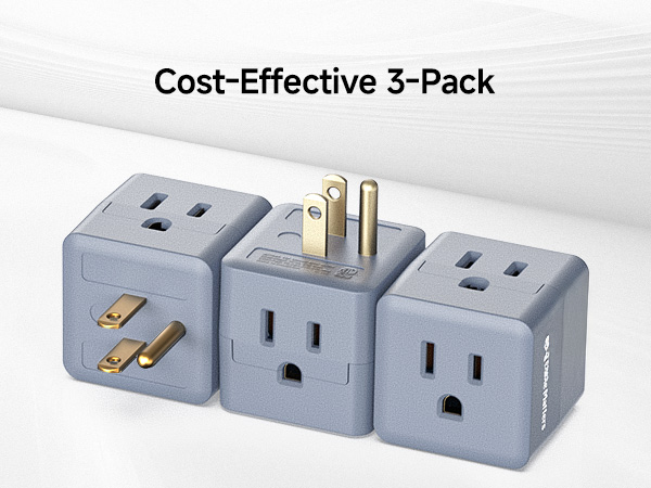 3 way plug adapter offering a sleek and practical solution for multiple device connections