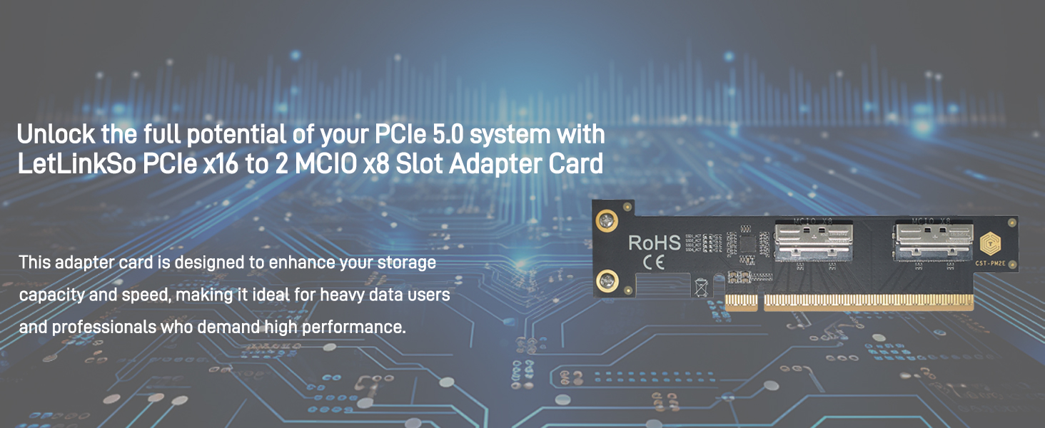 LetLinkSo-Gen5-PCIe-5.0-x16-to-2-MCIO-x8-8i-U.2-Connector-NVMe-SSD-Adapter-Card
