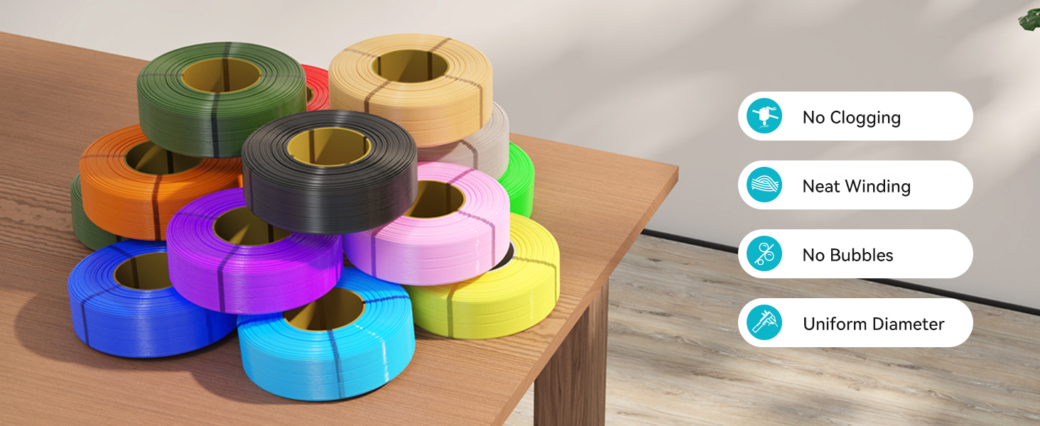 SUNLU 3D Printer Filament Bundle, 1kg Refill Filament