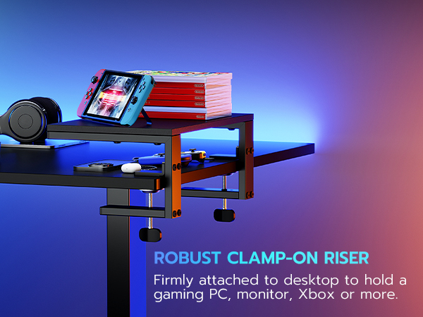 clamp on desk shelf