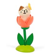 YGMONER Cute Cat in Flower Car Dashboard Decorations Resin Mini Cat Figurine Desk Decor - Cute Ca...