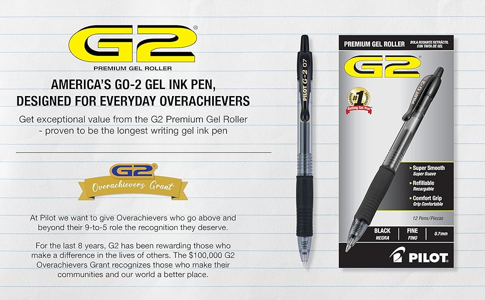 America's Go-2 Gel Ink Pen, Designed for Everyday Overachievers