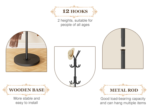 Black Coat Rack Freestanding