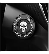 Stylish Car Push Start Button Cover,Spin Type Zinc Alloy Push to Start Button Cover for Car Decor...