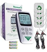 TESMED Fit 5.4: TENS Unit, EMS Muscle Stimulator &amp; Muscle Massager (3-in-1), 22 Programs, 6 Custo...