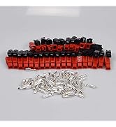 30A Battery Connectors Contacts Modular Connectors for 30 AMP 30 A,30 Pcs Black+30 Pcs Red +60 Pc...