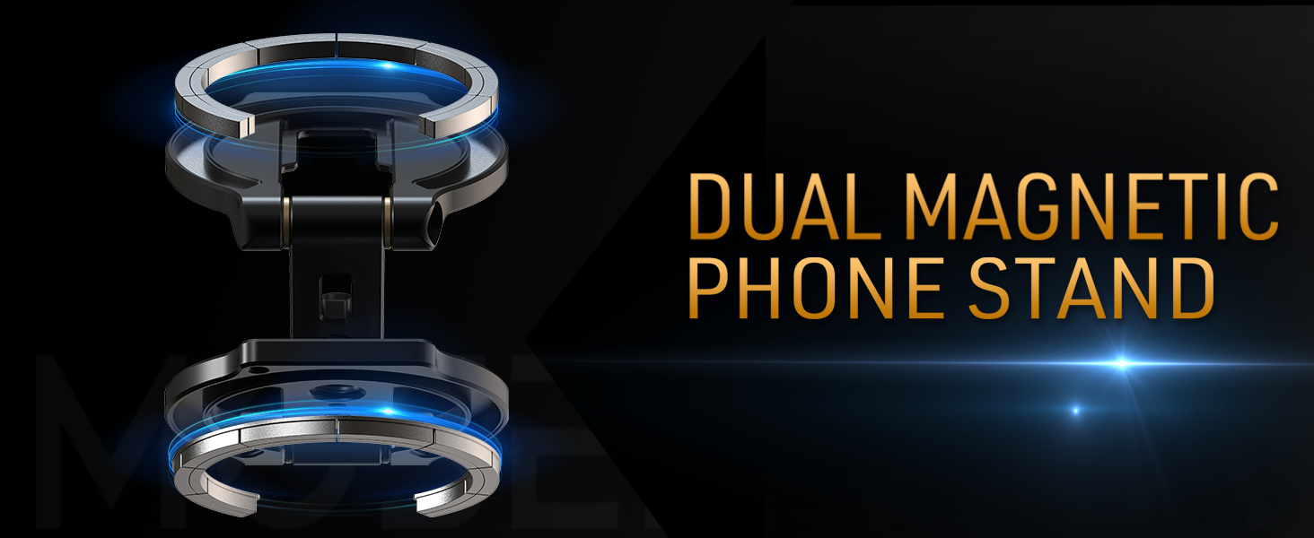 dual magnetic phone stand