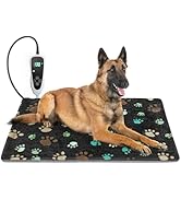 GOLOPET Large Dog Heating Pad 36x24 in with Smart Thermostat Switch and Power Line Protection Tub...