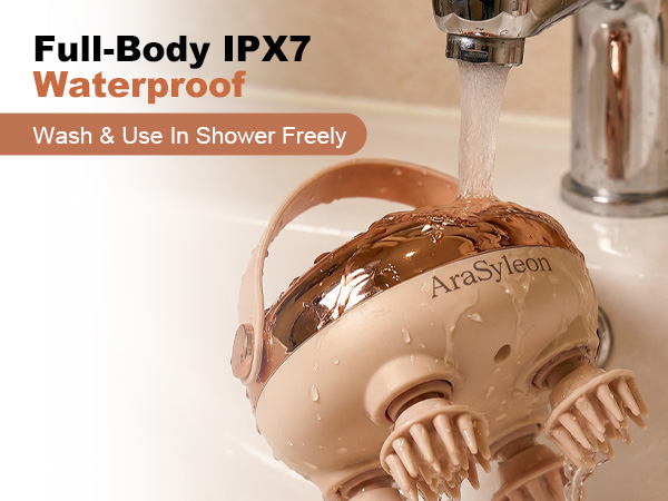 Waterproof IPX7 Scaple Massager