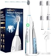 OILSAO Electric Toothbrush with Water Flosser 3 in 1, Sonic Flossing Toothbrush with 3 Modes &amp; 5 ...