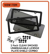 Unbreakable License Plate Shield