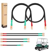 10L0L Golf Cart Battery Cable Kit for EZGO TXT 1994-up and Club Car Precedent 2008.5-up 48V (6x8V...