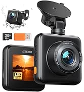 iZEEKER 2.5K Dash Cam Front and Rear with SD Card, 1440P Car Camera Dashboard, Dual Dashcam for C...