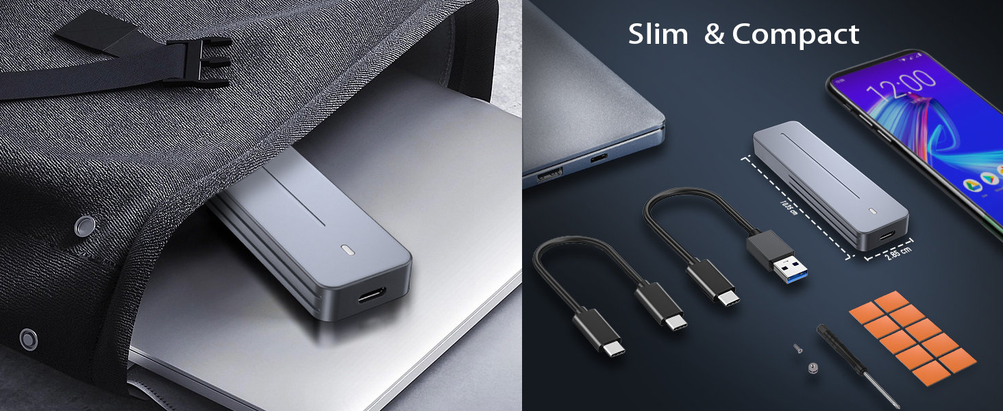 M.2 NVMe SATA SSD Enclosure