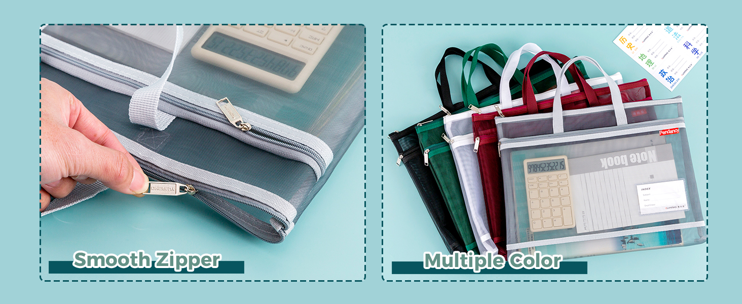 Large A3 A4 Size Mesh Zipper Pouch