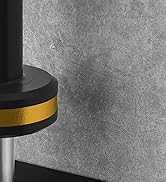 APLUGTEK Olympic Barbell Rack, Home Gym Bar Holder, Black Vertical Wall Mount, Bar Hanger with Ru...