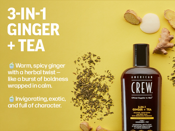 3-in-1 Ginger + Tea. Invigorating, exotic, and full of character