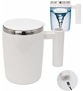 daasigwaa Rechargeable Self Stirring Mug - Magnetic Electric Auto Mixing Stainless Steel Cup for ...