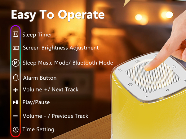 Bluetooth Speaker Alarm Clocks for Bedrooms with Wake up Light