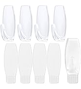 Large Utility Hooks,12-Hooks,16-Strips,Clear Wall Hook with Removable Strips,Organize Damage Free...