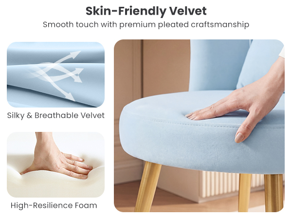 vanity chair no wheels