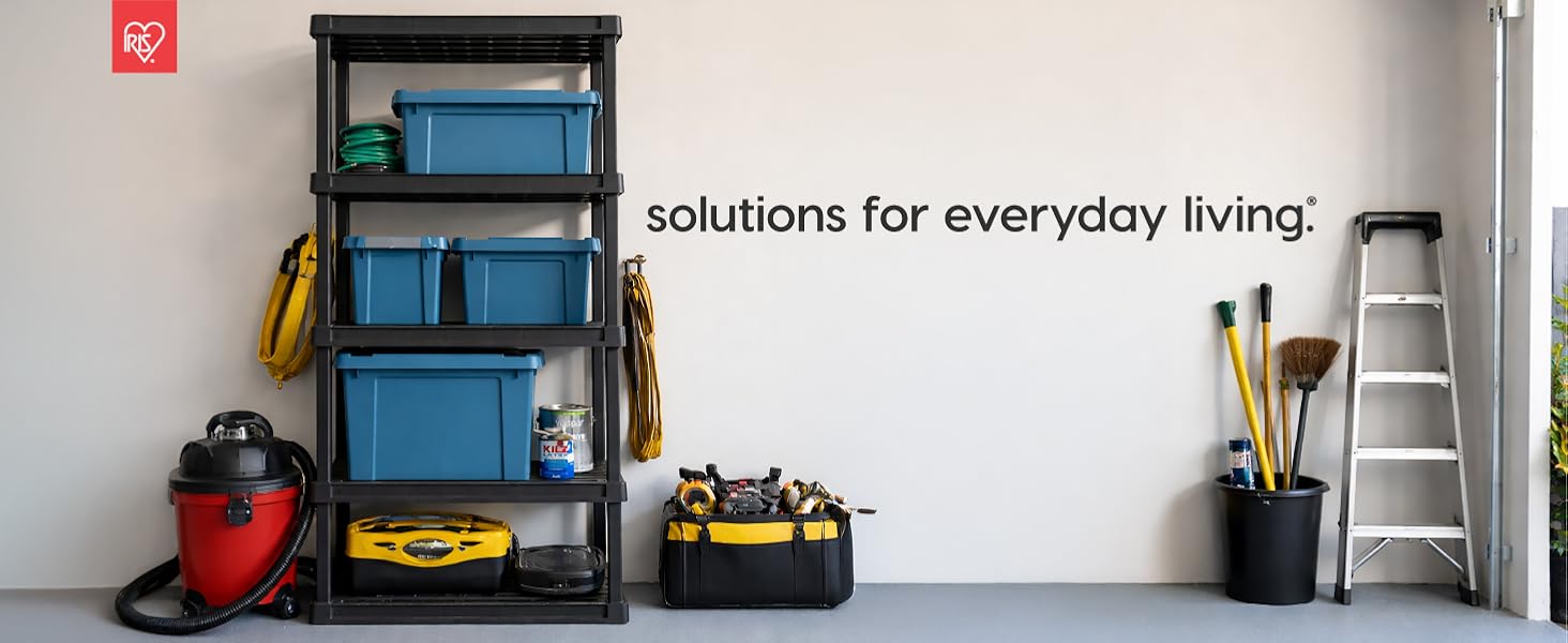 Lockable Storage Bins with Lids Heavy Duty, Stackable Containers, Garage Organizing Bins Moving Tubs
