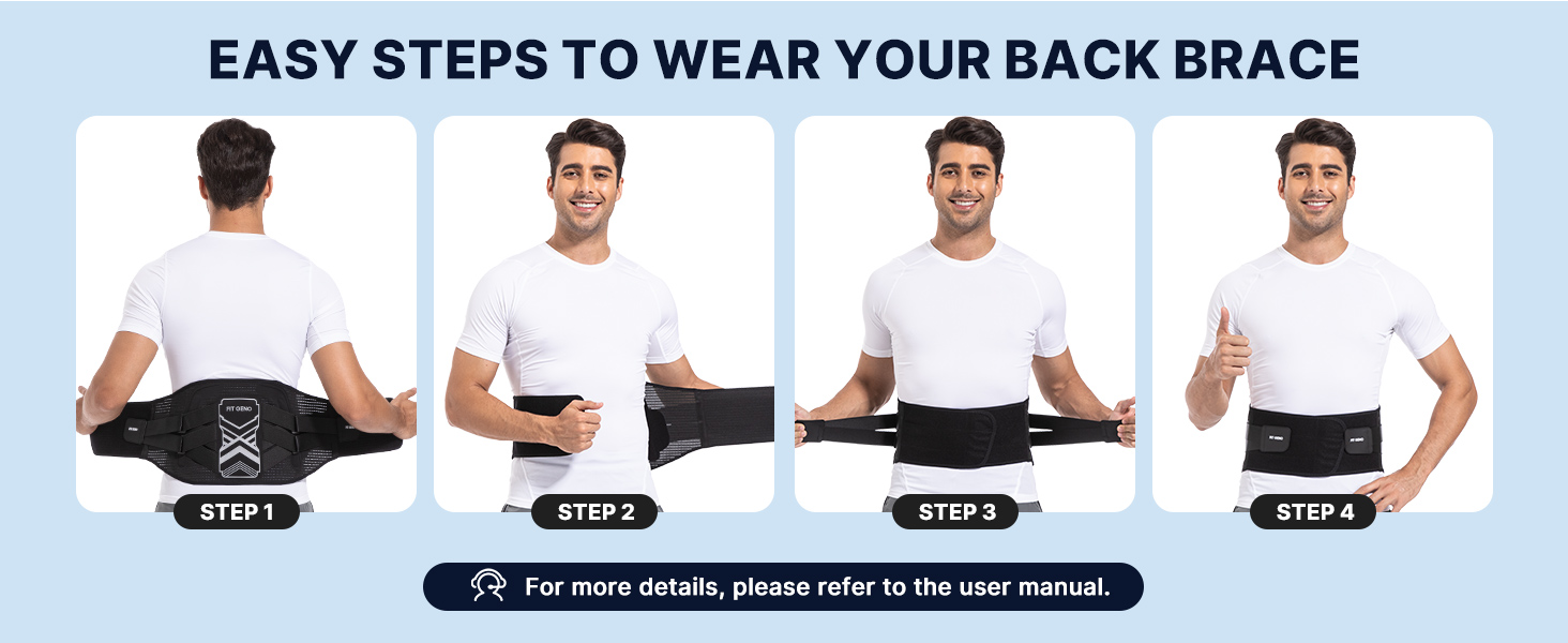 Easy steps to wear your back brace