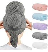 HOMEXCEL 5 Pack Microfiber Hair Towels - 40 x 20 inches Super Soft, Fast Drying Turbans for Long,...