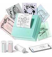 TYPONOS Sticker Printer, PM290 Mini Printer, Bluetooth Sticker Maker Machine with 3 Rolls Paper, ...