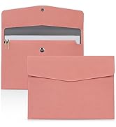 Toplive Document File Folder, Waterproof Thin PU Leather A4 Envelope Folder File Document Organiz...