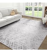 Boho Area Rug 5x7 Feet Modern Area Rug Neutral Carpet for Bedroom Decor, Livingroom Decoration Id...