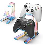 NiHome Iridescent Acrylic Game Controller Stand for Xbox PS Switch Controllers, Durable Acrylic C...