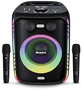 BlueAnt X5i | Portable Bluetooth Party Speaker | Black | 120W Peak Power | Includes (2) Wireless ...