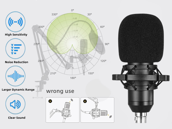 audio interface microphone arm Studio Microphones music studio recording microphone