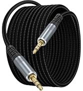 CLAVOOP AUX Cable 15ft Long 3.5mm Audio Aux Cord Male to Male Braided, OFC Core Stereo Auxiliary ...