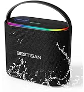 BESTISAN Bluetooth Speakers 2.1CH with 90W Max &amp; 50W Subwoofer, Stereo Loud Sound, 7 RGB Lights, ...