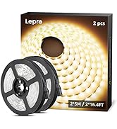 LE 12V LED Strip Light, Flexible, SMD 2835, 300 LEDs, 32.8ft Tape Light for Home, Kitchen, Party,...