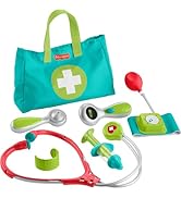 Fisher-Price Preschool Pretend Play Medical Kit 7-Piece Doctor Bag Dress Up Toys for Kids Ages 3+...