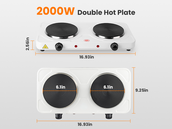 2000W double hot plate 