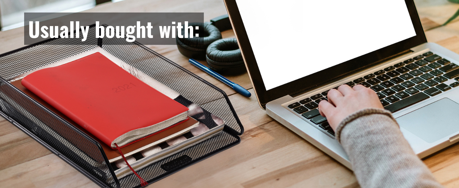 Mr. Pen- Mesh Desk Organizer, Single Tray Desktop Organizer,