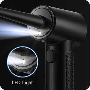 led light cpmpressed air duster