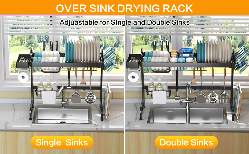 dish rack over sink