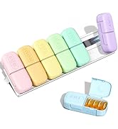 Daviky Magnetic Pill Organizer 2 Times a Day, Weekly AM PM Pill Case, Pill Box 7 Day with Magnets...