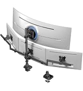 Quad Monitor Mount for up to 49"+3x32, Space-Saving Sliding Design, Black