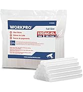 WORKPRO Full Size Hot Glue Sticks, 100-pack, 0.43x4 Inches, Compatible with Most Glue Guns, Multi...