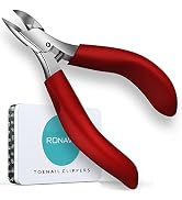 Toenail Clippers for Ingrown &amp; Thick Toenails - Heavy Duty Toe Nail Clippers for Remove Side Ingr...