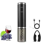 JXAVO Electric Wine Opener, Rechargeable Electric Wine Bottle Opener with Foil Cutter, Type-C Cha...