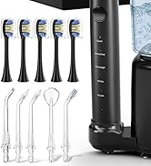 Professional Water Flosser &amp; Electric Toothbrush Combo, 600ML Home Use Oral Irrigator for 10 Adju...