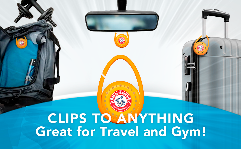 ARM AND HAMMER ODOR BUSTERZ BUSTERS CLIP N GO ODOR ELIMINATOR ODOR REMOVER CAR BAG AIR FRESHENER