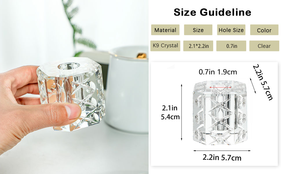 Crystal Single Pen Holder for Desk